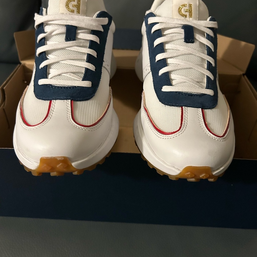Cole Haan White and Navy Athletic Sneakers